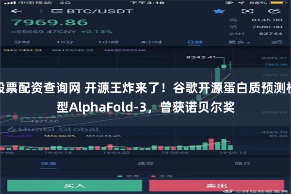 股票配资查询网 开源王炸来了！谷歌开源蛋白质预测模型AlphaFold-3，曾获诺贝尔奖