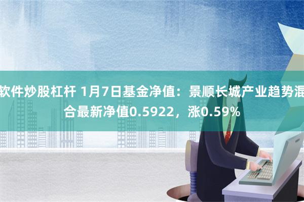 软件炒股杠杆 1月7日基金净值：景顺长城产业趋势混合最新净值0.5922，涨0.59%